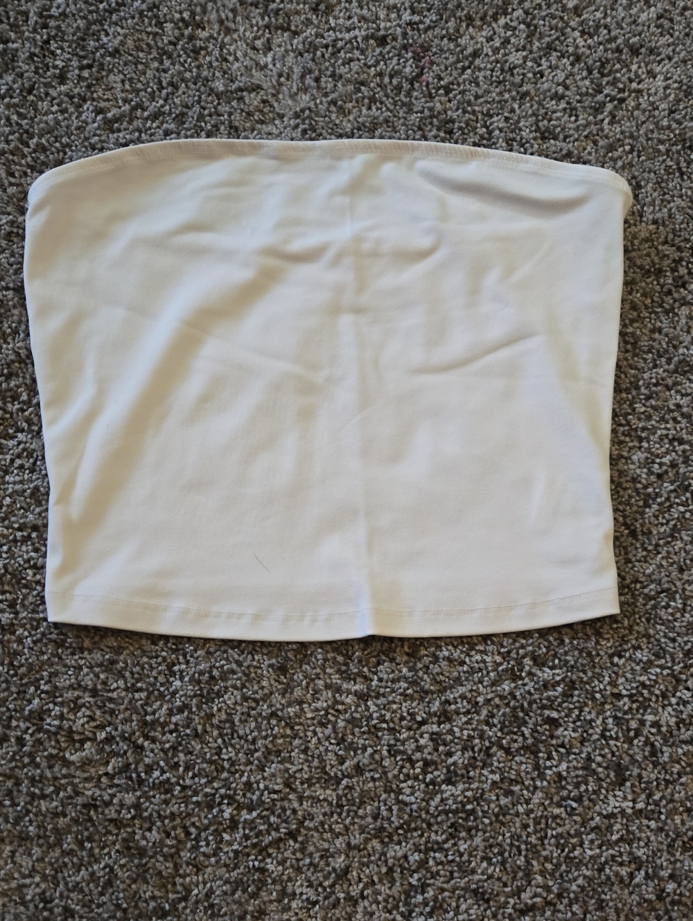 White Strapless Tube Top